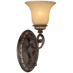 San Marino Bronze and Gold 14 1/2&quot; High Wall Sconce
