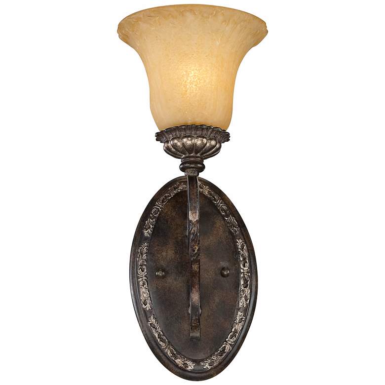 Image 4 San Marino Bronze and Gold 14 1/2 inch High Wall Sconce more views