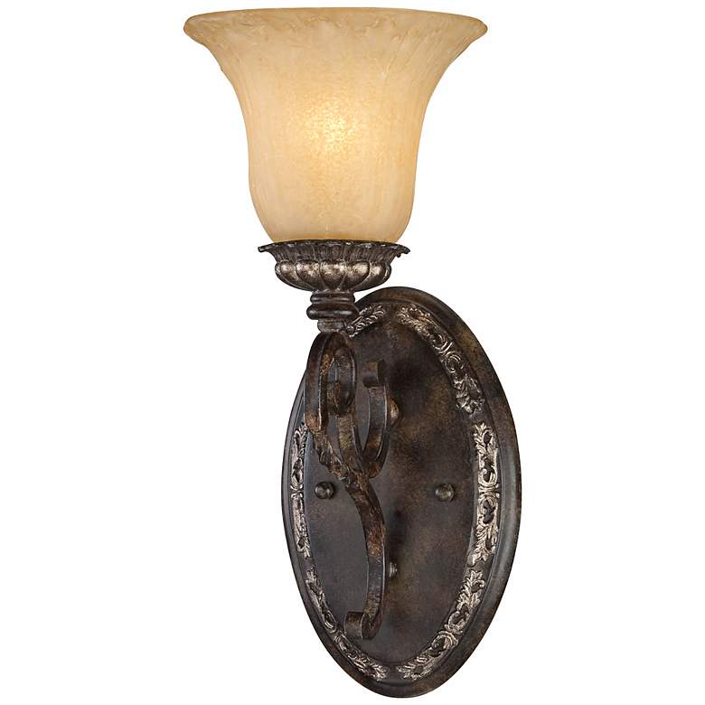 Image 5 San Marino Bronze and Gold 14 1/2 inch High Wall Sconce more views