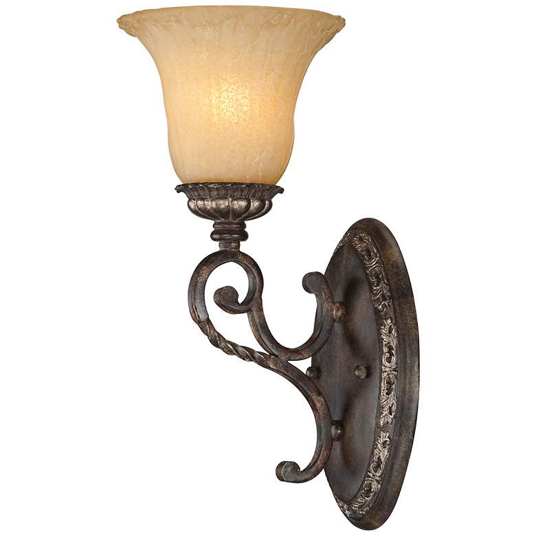 Image 6 San Marino Bronze and Gold 14 1/2 inch High Wall Sconce more views