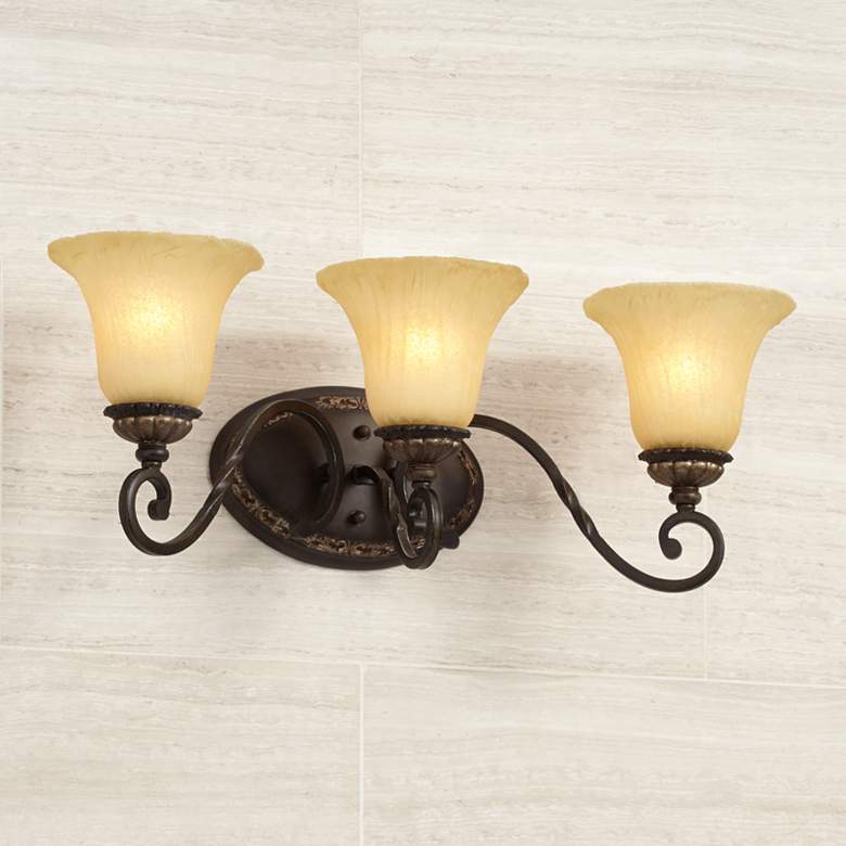 Image 1 San Marino Bronze and Gold 23 1/2 inch Wide Bath Light