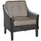 San Marino Brown Weave and Cast Ash Outdoor Accent Chair