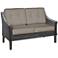 San Marino Brown Weave and Cast Ash Outdoor Loveseat
