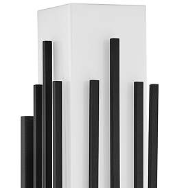 Image2 of San Mateo 18" High Textured Black Outdoor Wall Light more views