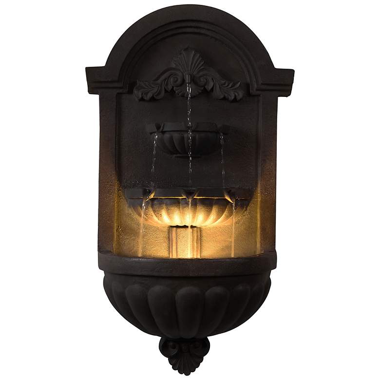 Image 2 San Pablo 34.63" High Plum Bronze Wall Fountain more views