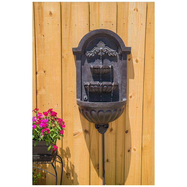 Image 5 San Pablo 34.63" High Plum Bronze Wall Fountain more views