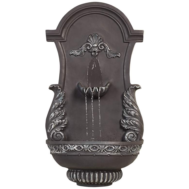 Image 2 San Pablo Grey Ornate 33" High Wall Fountain by John Timberland