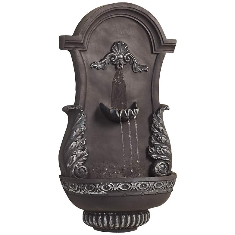 Image 7 San Pablo Grey Ornate 33" High Wall Fountain by John Timberland more views