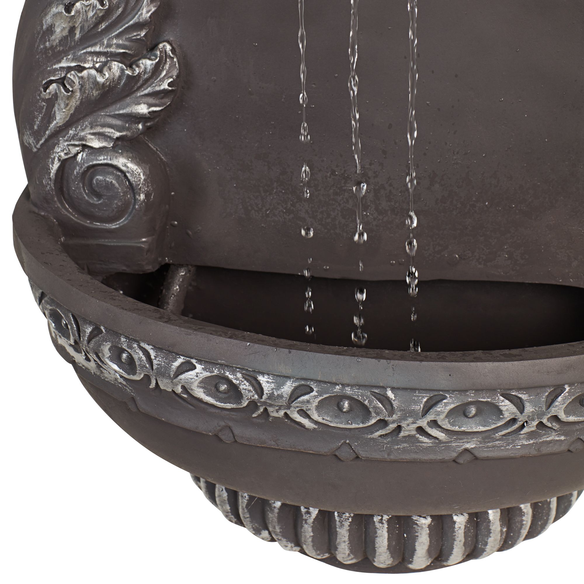 Image 6 San Pablo Grey Ornate 33" High Wall Fountain by Regency Hill more views