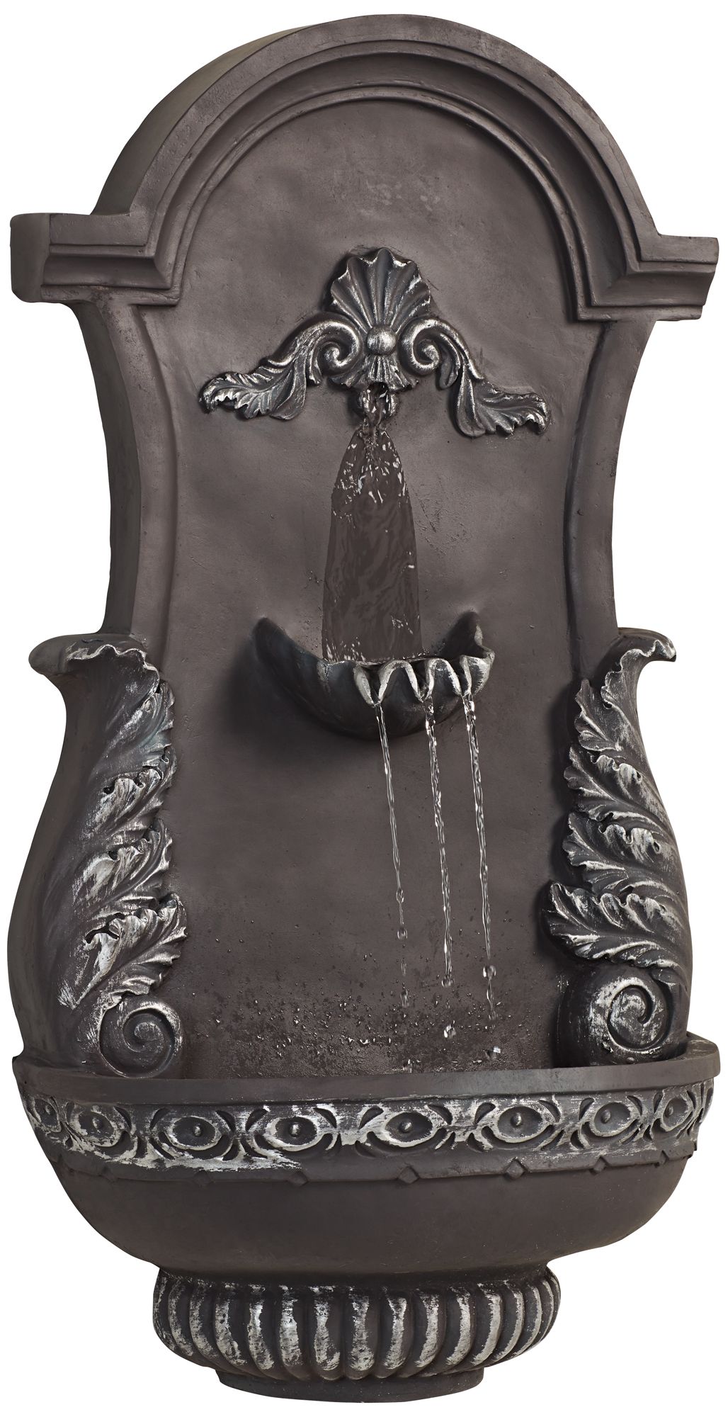 Image 7 San Pablo Grey Ornate 33" High Wall Fountain by Regency Hill more views