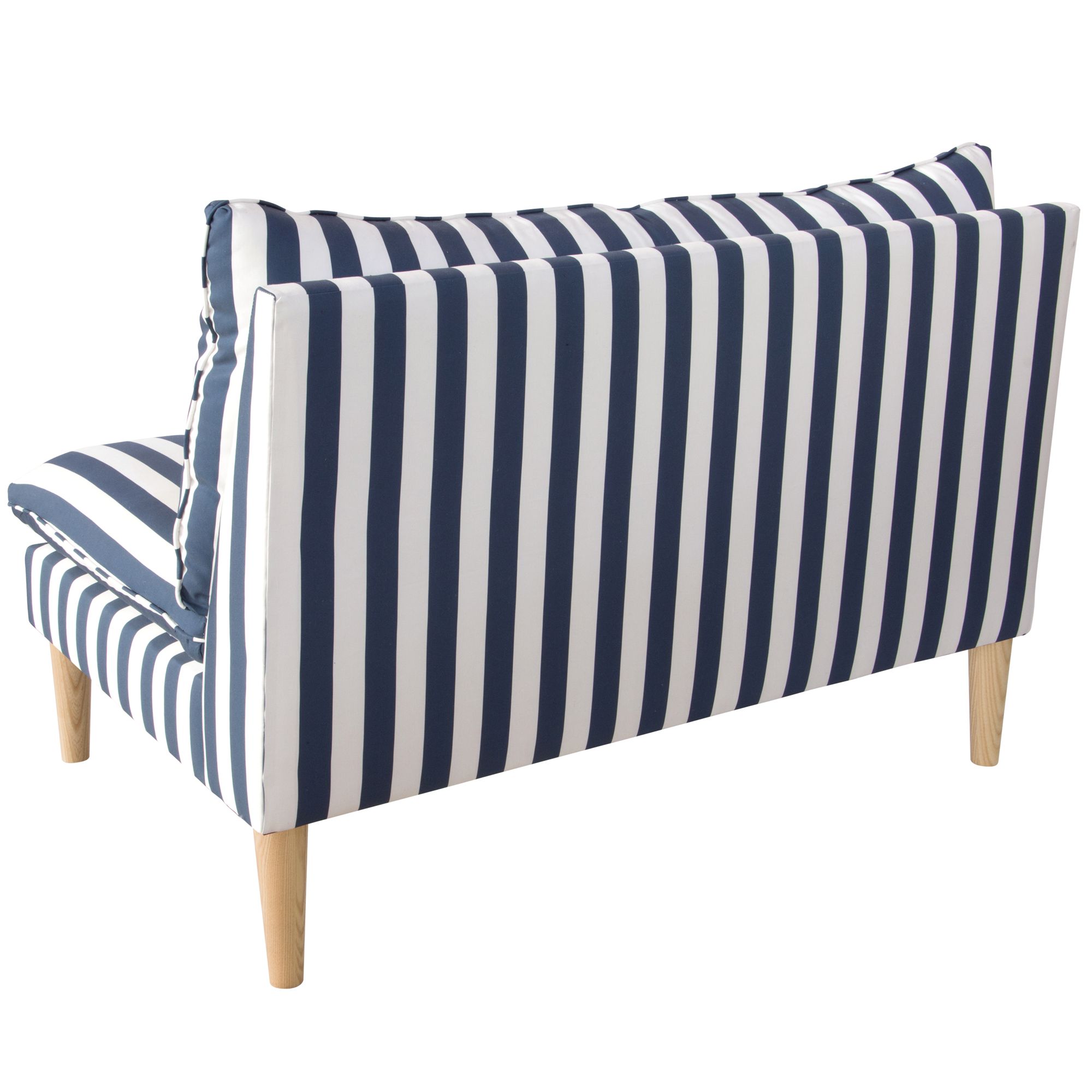 Image 4 San Simeon Cabana Stripe Navy and White Armless Loveseat - Made to Order more views