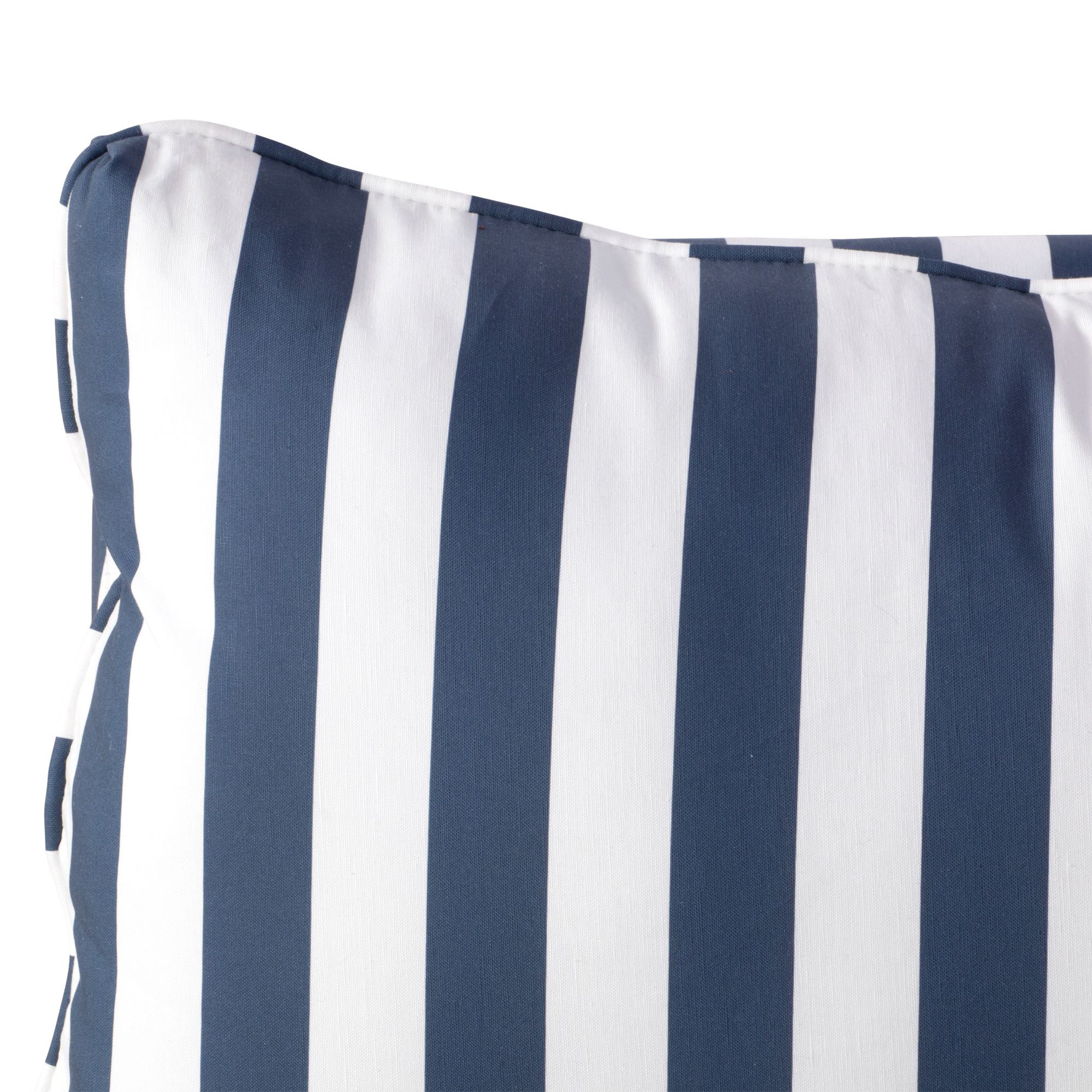 San Simeon Cabana Stripe Navy and White Armless Loveseat - Made to Order