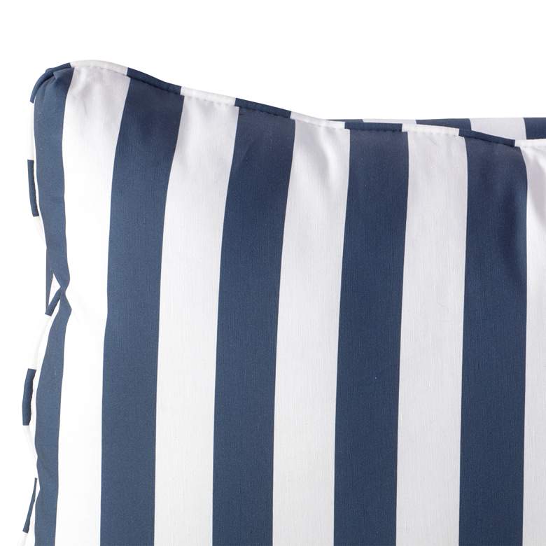 Image 5 San Simeon Cabana Stripe Navy and White Armless Loveseat more views