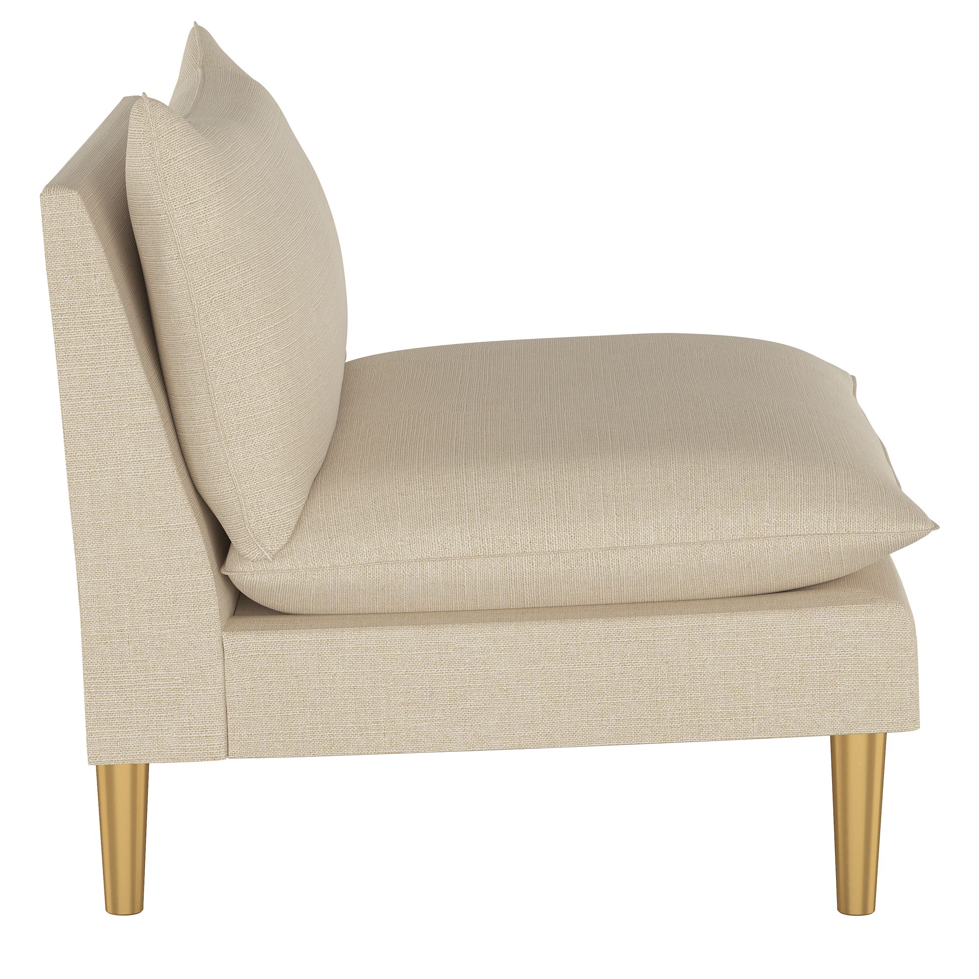 Image 3 San Simeon Linen Fabric Armless Loveseat - Made to Order more views