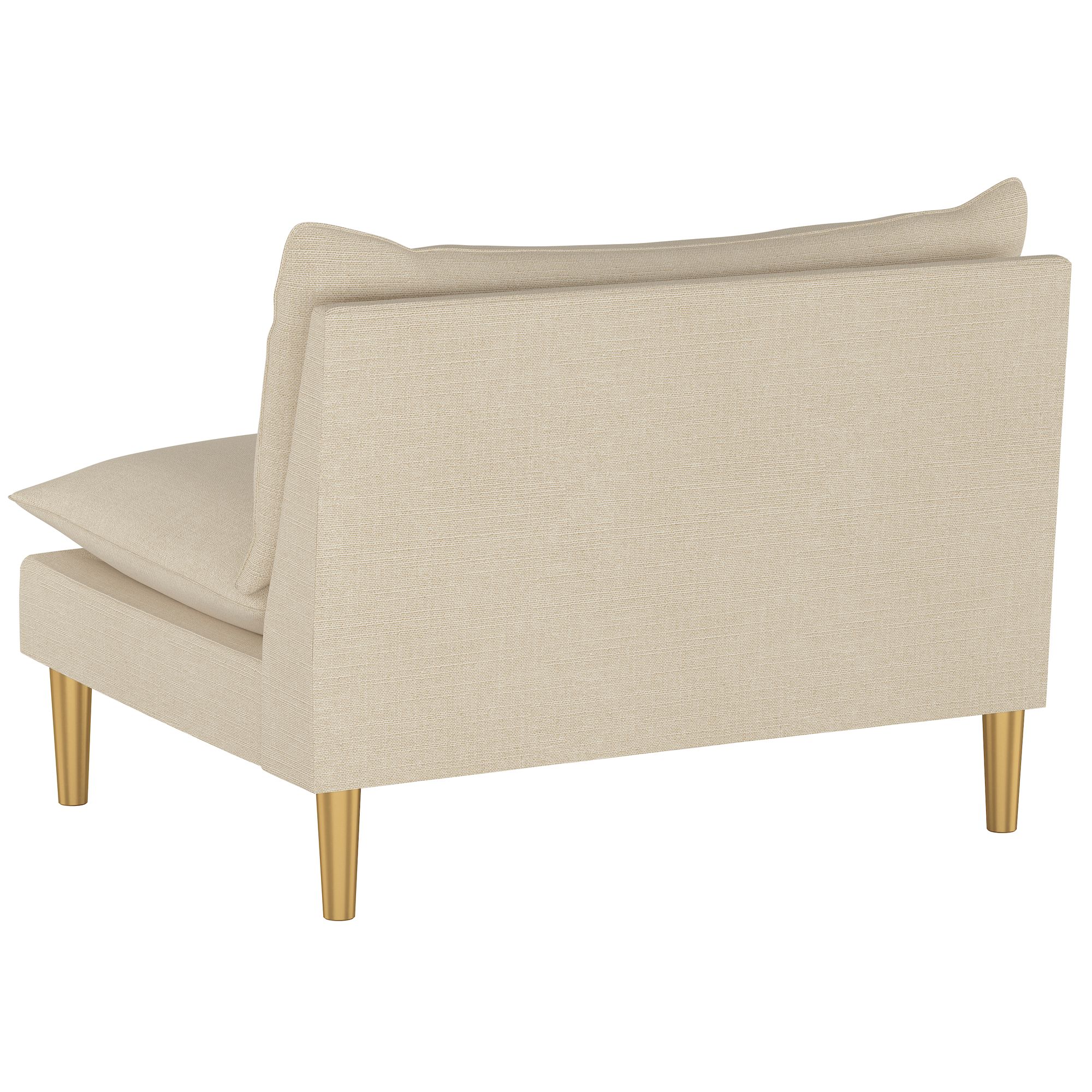 Image 4 San Simeon Linen Fabric Armless Loveseat - Made to Order more views