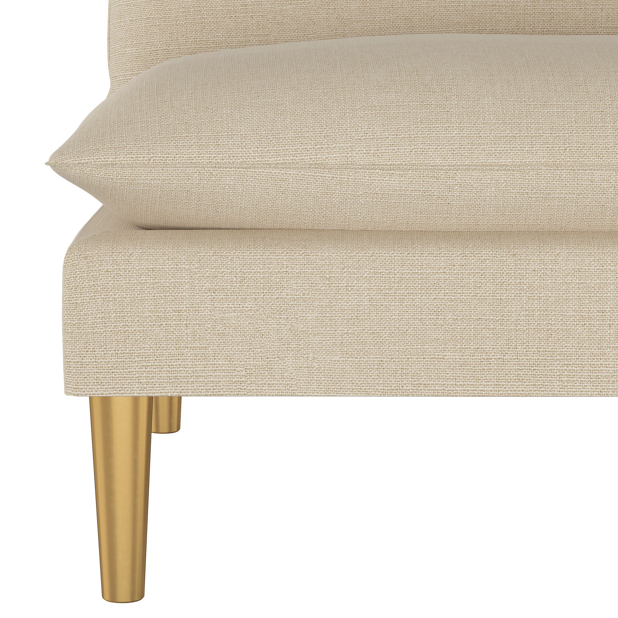 San Simeon Linen Fabric Armless Loveseat - Made to Order