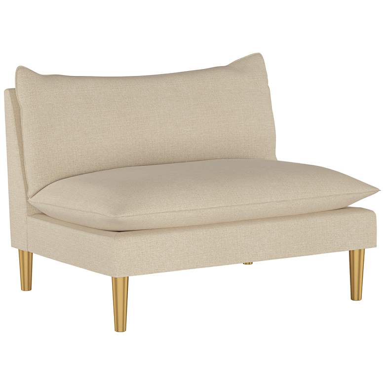 Image 1 San Simeon Linen Fabric Armless Loveseat