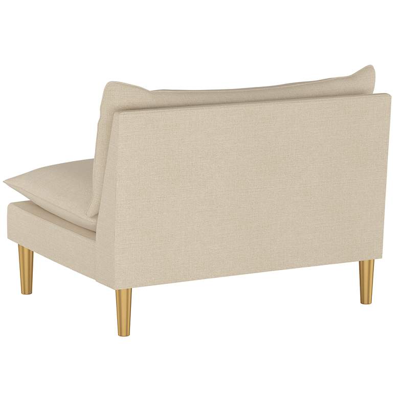 Image 4 San Simeon Linen Fabric Armless Loveseat more views