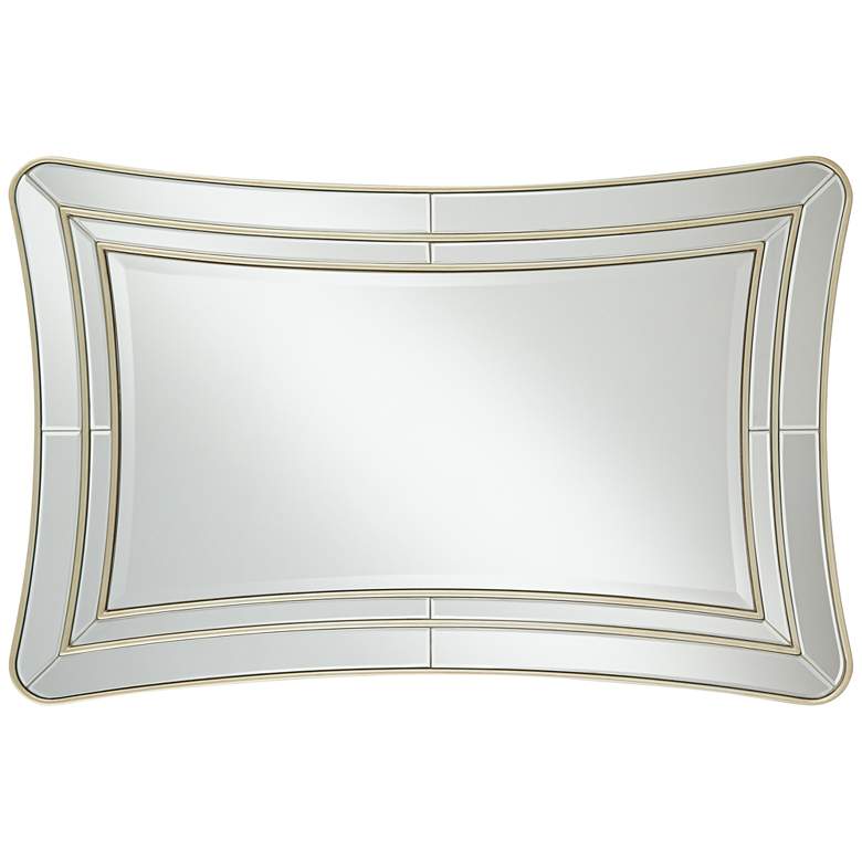 Image 5 San Simeon Matte Champagne 26 inch x 40 inch Rectangular Wall Mirror more views