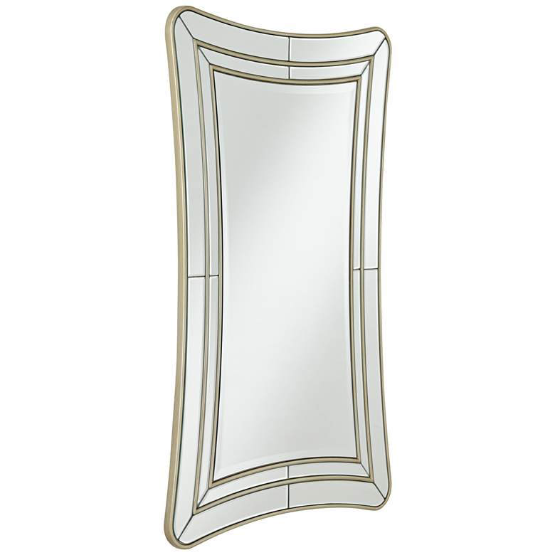 Image 6 San Simeon Matte Champagne 26" x 40" Rectangular Wall Mirror more views