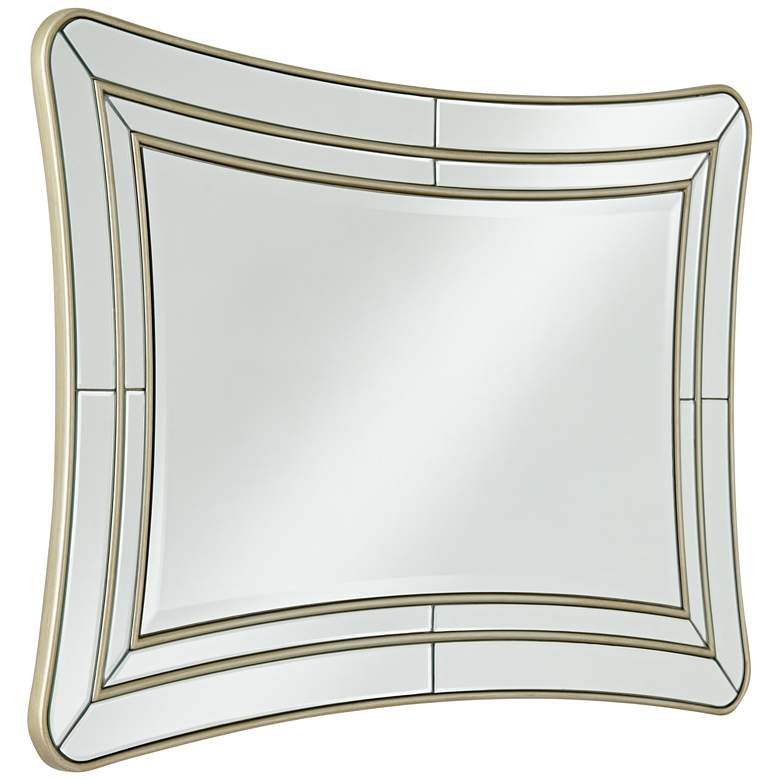 Image 7 San Simeon Matte Champagne 26 inch x 40 inch Rectangular Wall Mirror more views