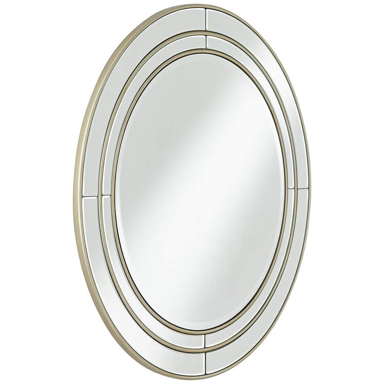 Image 5 San Simeon Matte Champagne 31 3/4" Round Wall Mirror more views