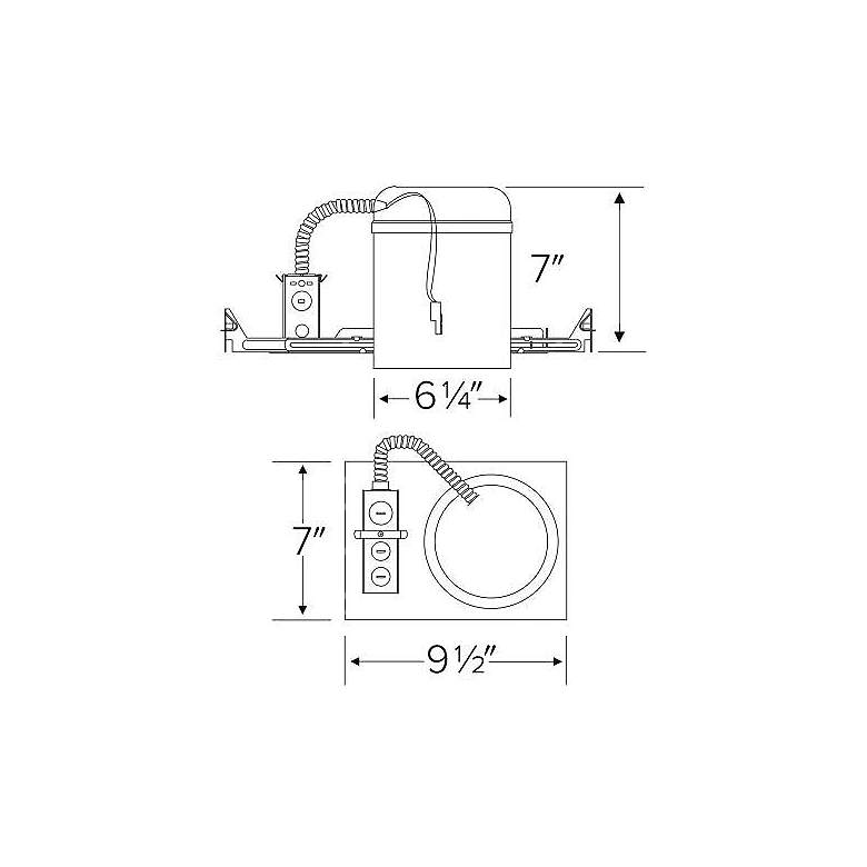 Image 2 Sana 6 inch Shallow New Construction IC Airtight Housing more views