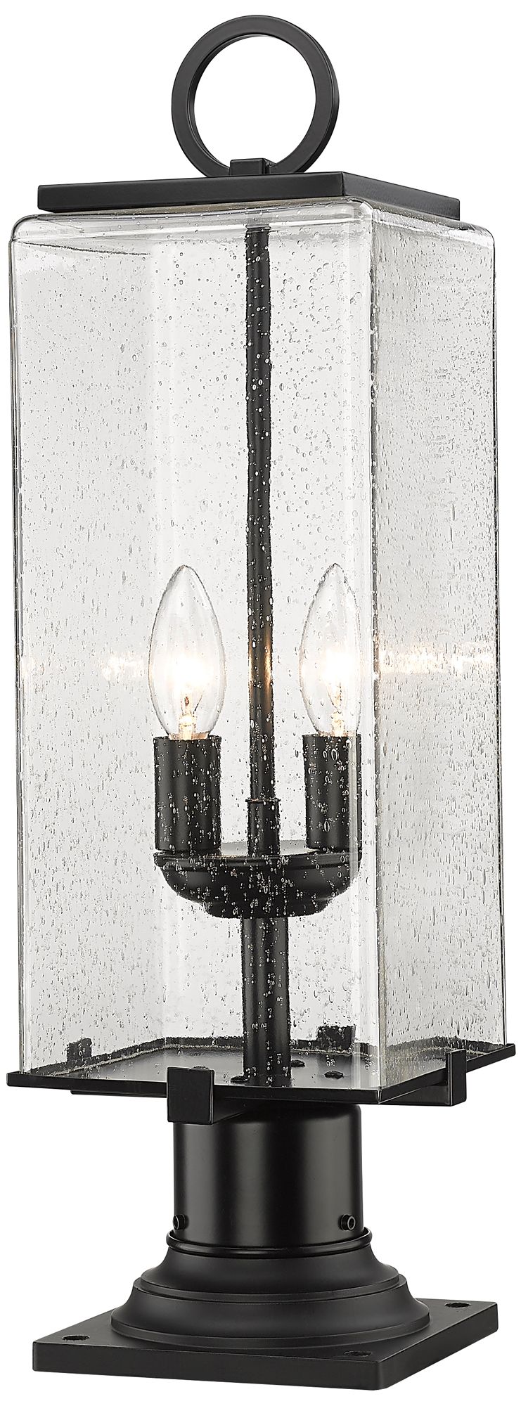 Sana by Z-Lite Black 22.25 inch 2 Light Outdoor Pier Mounted Fixture