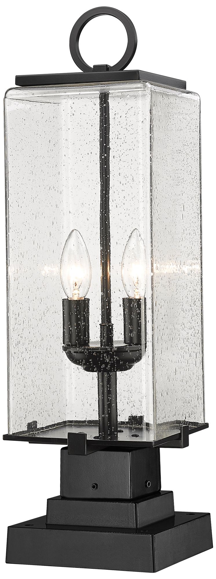 Sana by Z-Lite Black 22.5 inch 2 Light Outdoor Pier Mounted Fixture