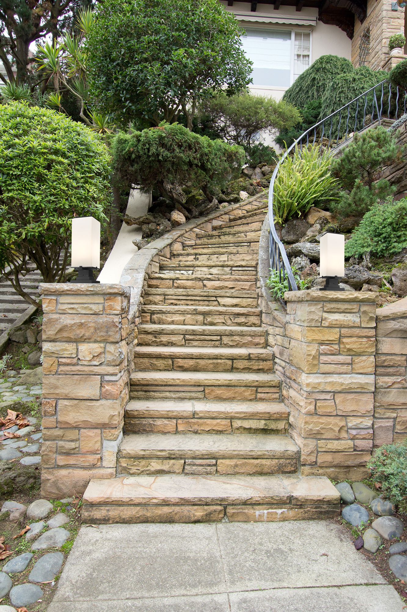 Image 3 Sana by Z-Lite Black 22 inch 2 Light Outdoor Pier Mounted Fixture more views