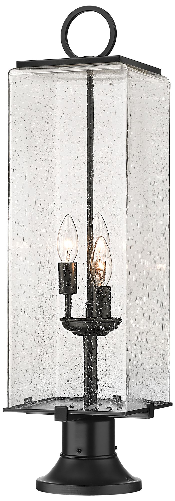 Sana by Z-Lite Black 28.5 inch 3 Light Outdoor Pier Mounted Fixture