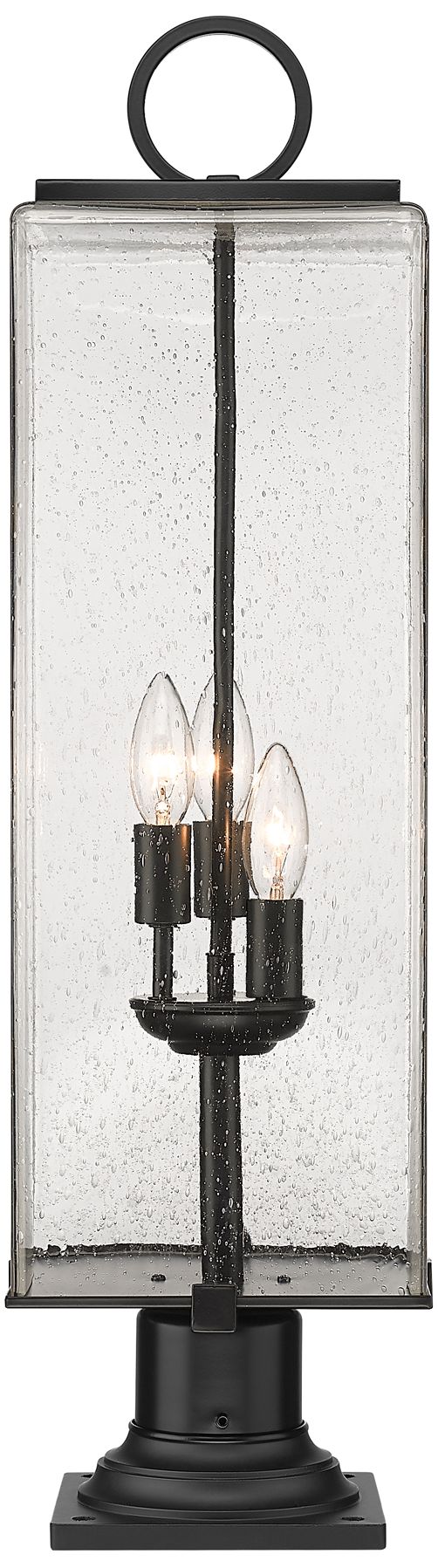 Image 4 Sana by Z-Lite Black 28.5 inch 3 Light Outdoor Pier Mounted Fixture more views