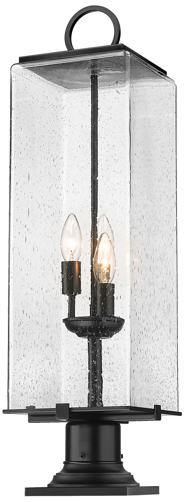 Image 5 Sana by Z-Lite Black 28.5 inch 3 Light Outdoor Pier Mounted Fixture more views