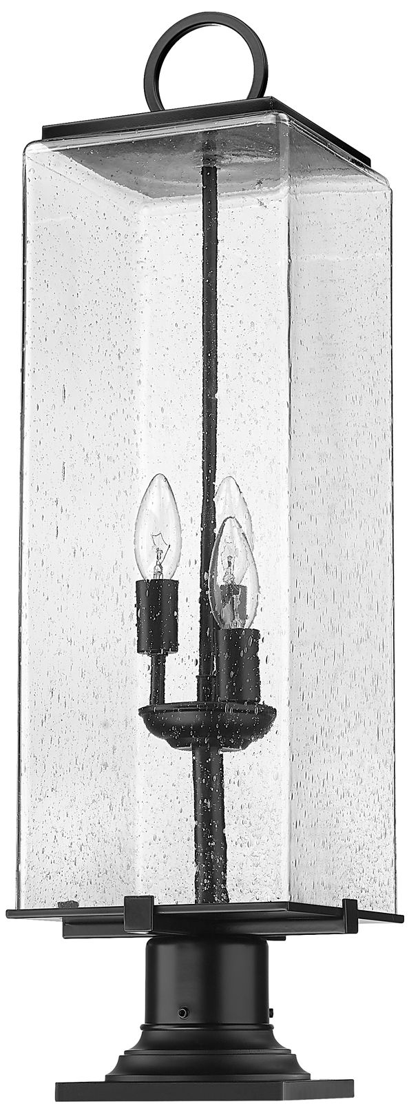 Image 7 Sana by Z-Lite Black 28.5 inch 3 Light Outdoor Pier Mounted Fixture more views