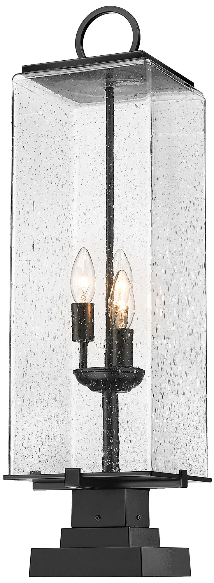 Image 4 Sana by Z-Lite Black 28.75 inch 3 Light Outdoor Pier Mounted Fixture more views