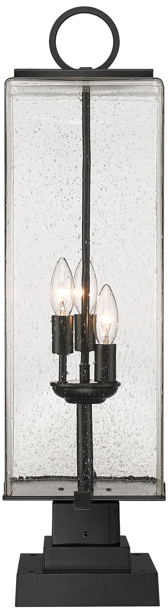 Image 5 Sana by Z-Lite Black 28.75 inch 3 Light Outdoor Pier Mounted Fixture more views