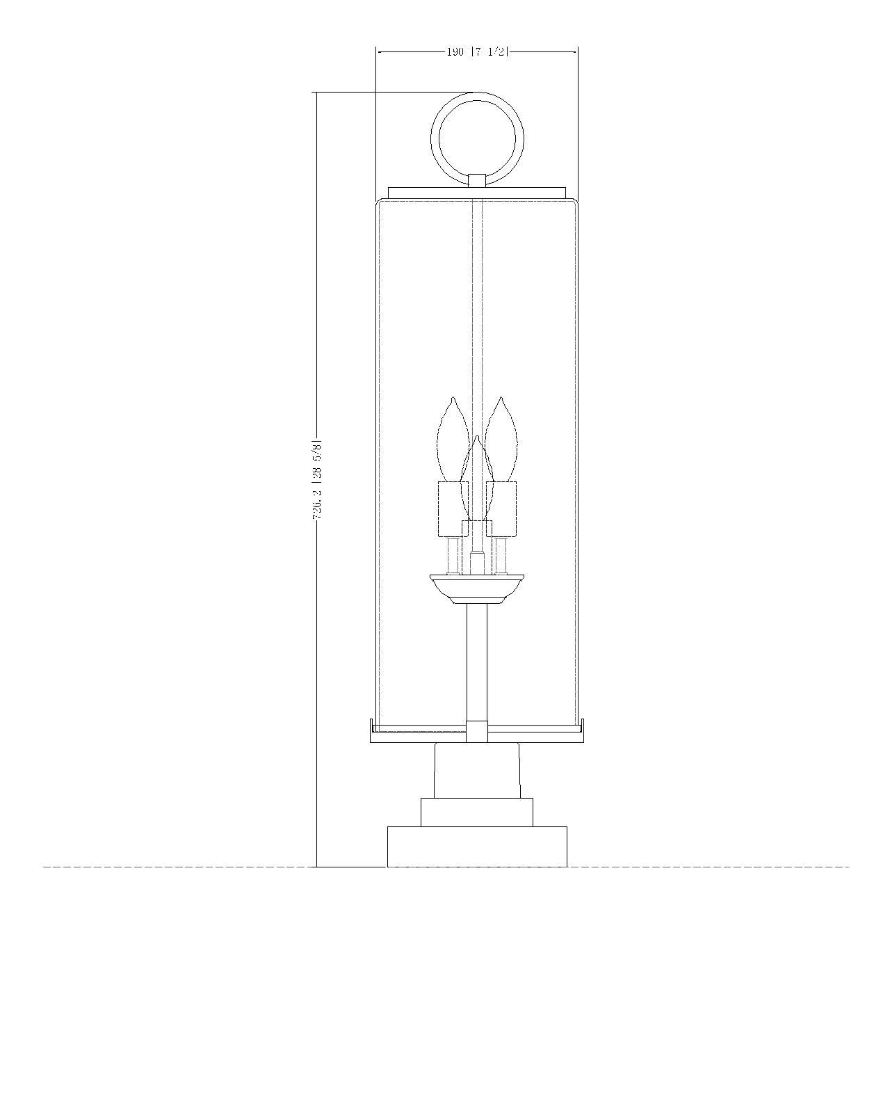 Image 7 Sana by Z-Lite Black 28.75 inch 3 Light Outdoor Pier Mounted Fixture more views