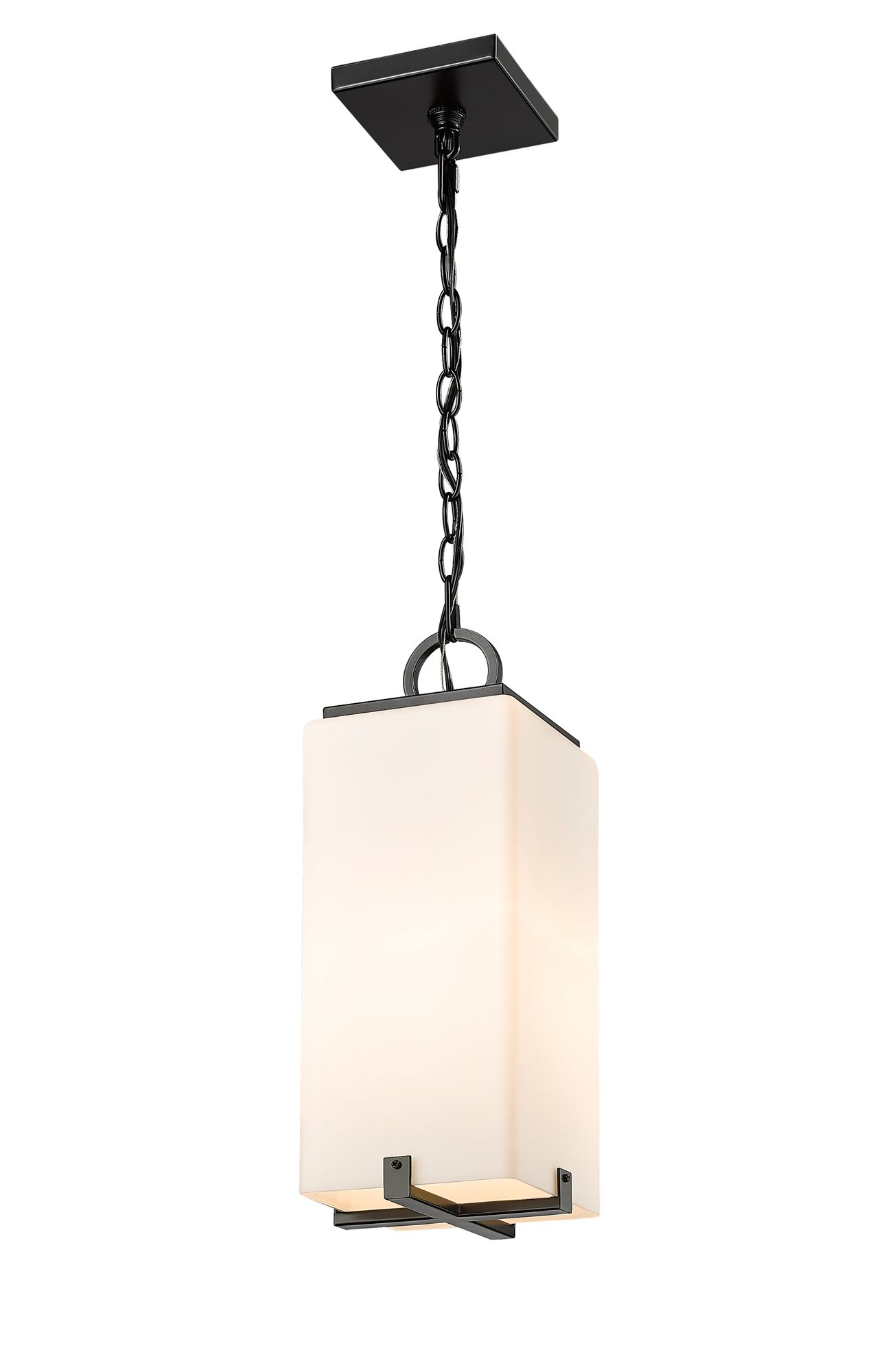 Image 5 Sana by Z-Lite Black 6.75 inch 1 Light Outdoor Chain Mount Ceiling Fixture more views