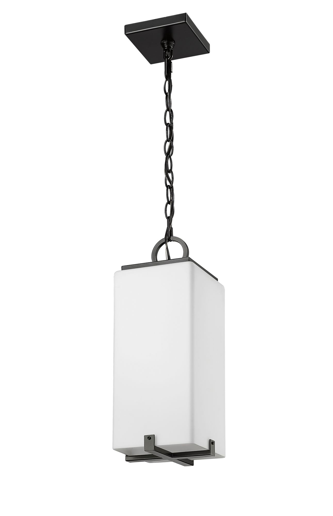 Sana by Z-Lite Black 6.75 inch 1 Light Outdoor Chain Mount Ceiling Fixture