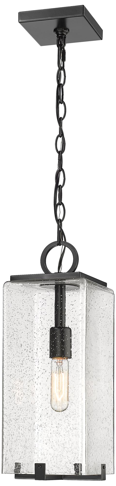 Sana by Z-Lite Black 6.75 inch 1 Light Outdoor Chain Mount Ceiling Fixture