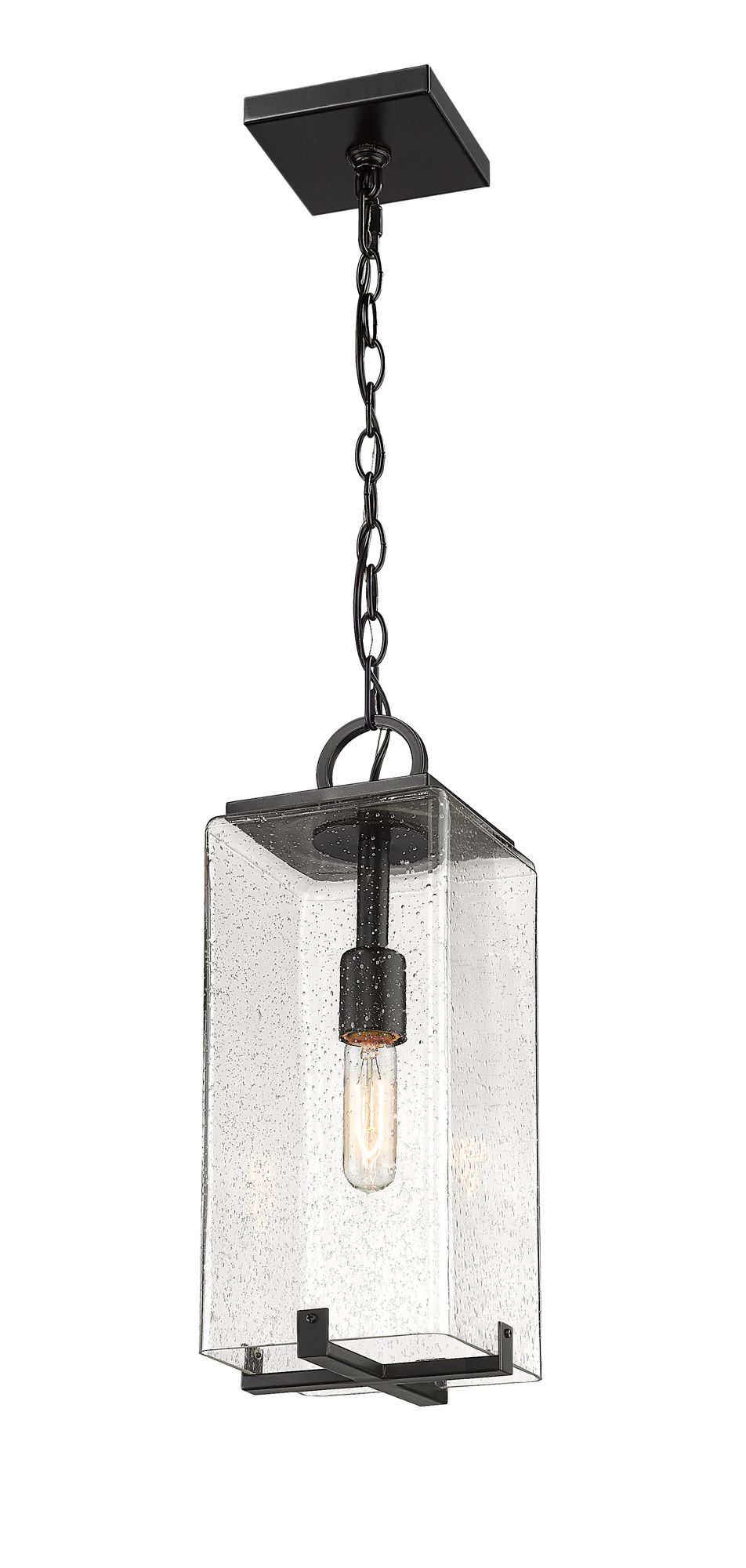 Image 5 Sana by Z-Lite Black 6.75 inch 1 Light Outdoor Chain Mount Ceiling Fixture more views