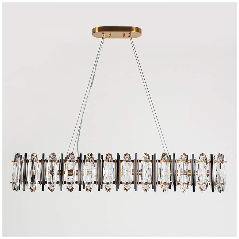 Image 3 Sancoas 5-Light Black Gold Crystal Island Chandelier more views