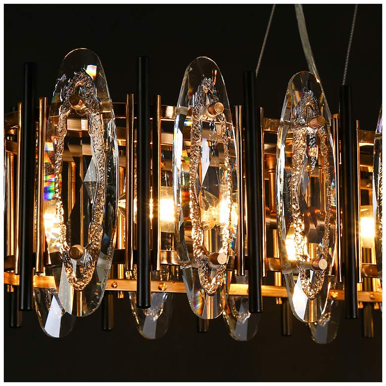 Image 5 Sancoas 5-Light Black Gold Crystal Island Chandelier more views