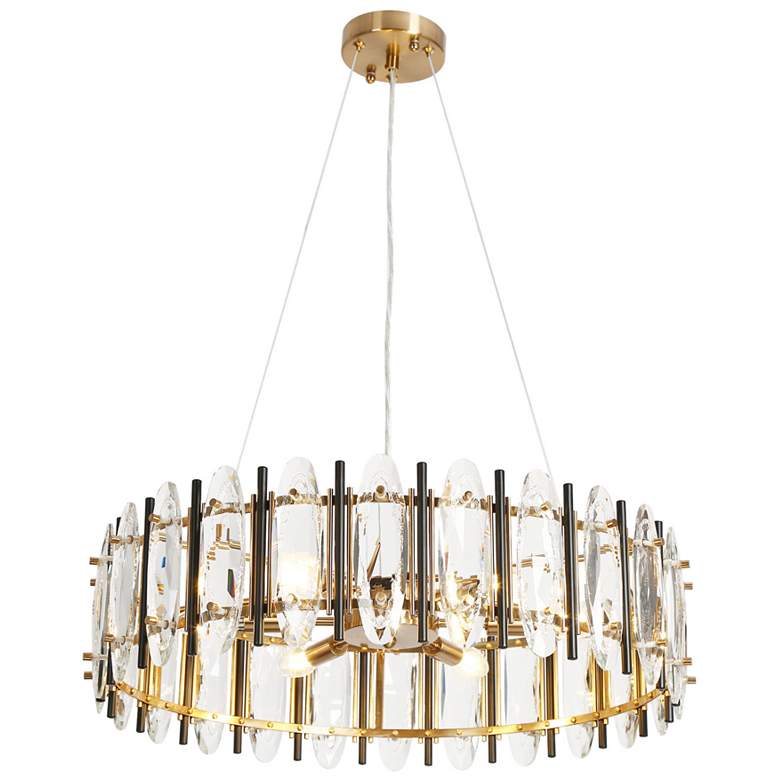 Image 1 Sancoas 6-Light Black Gold Crystal Chandelier