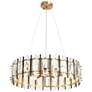 1_Sancoas 6-Light Black Gold Crystal Chandelier
