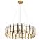 Sancoas 6-Light Black Gold Crystal Chandelier