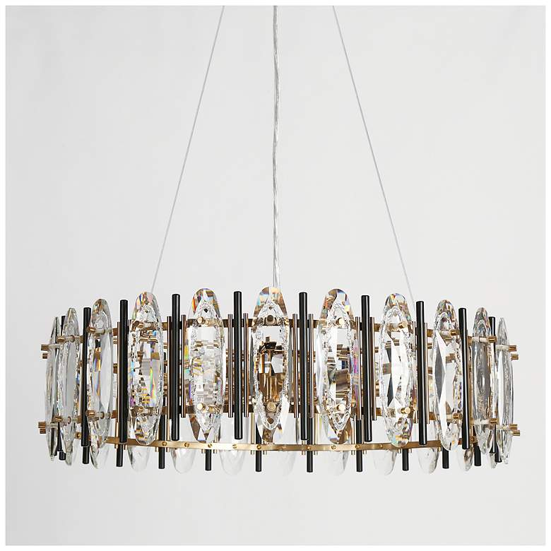 Image 3 Sancoas 6-Light Black Gold Crystal Chandelier more views