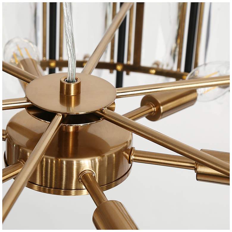 Image 6 Sancoas 6-Light Black Gold Crystal Chandelier more views
