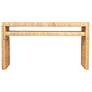 6_Sanctuary 59 3/4" Wide Woven Water Hyacinth Console Table more views