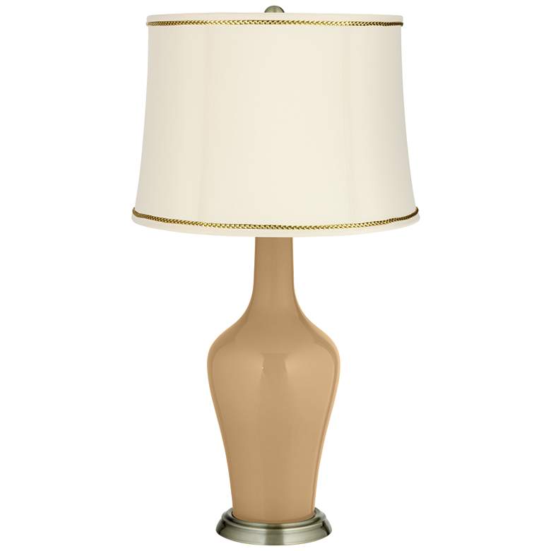 Image 1 Sand Anya Table Lamp with President&#39;s Braid Trim